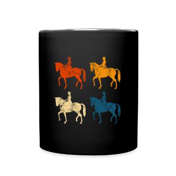 Dressage Cavalier de dressage Cheval d’équitation - Mug uni - noir - Devant