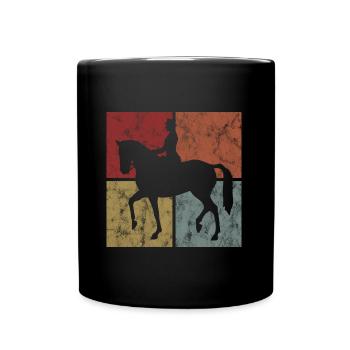 Dressage Cavalier de dressage Cheval d’équitation - Mug uni - noir - Devant