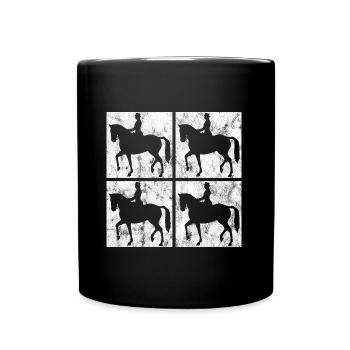 Dressage Cavalier de dressage Cheval d’équitation - Mug uni - noir - Devant