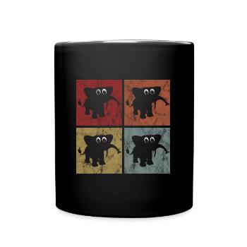 Éléphant Éléphant pour enfants - Mug uni - noir - Devant