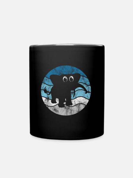 Elefanten Elefant für Kinder - Tasse einfarbig - Schwarz