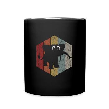 Eléphant éléphant pour enfants - Mug uni - noir - Devant