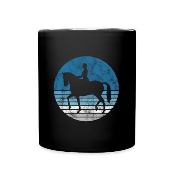 Dressage Cavalier de dressage Cheval d’équitation - Mug uni - noir - Devant
