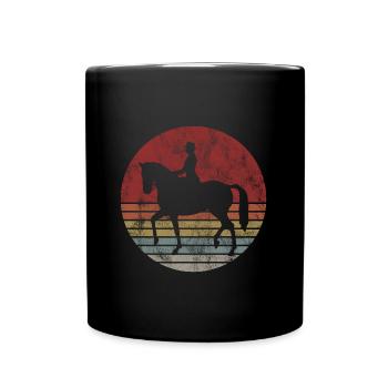 Dressage Cavalier de dressage Cheval d’équitation - Mug uni - noir - Devant