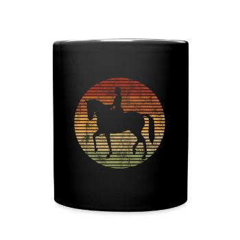 Dressage Cavalier de dressage Cheval d’équitation - Mug uni - noir - Devant