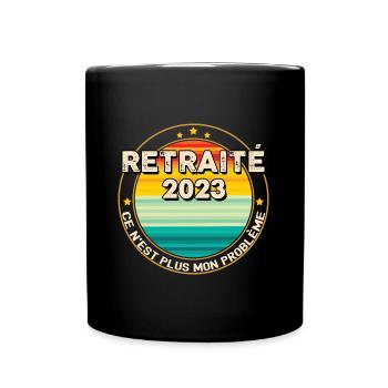 Retraité 2023 Vintage Rétro Cadeau Humour Homme - Mug uni - noir - Devant