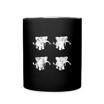 Eléphant éléphant pour enfants - Mug uni - noir - Devant