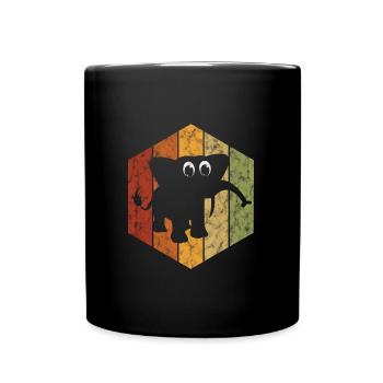 Eléphant éléphant pour enfants - Mug uni - noir - Devant
