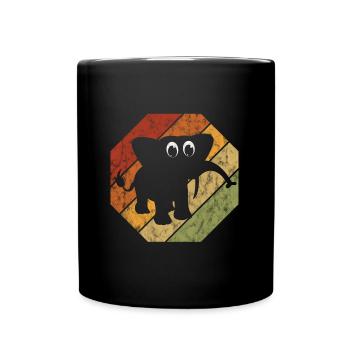 Eléphant éléphant pour enfants - Mug uni - noir - Devant