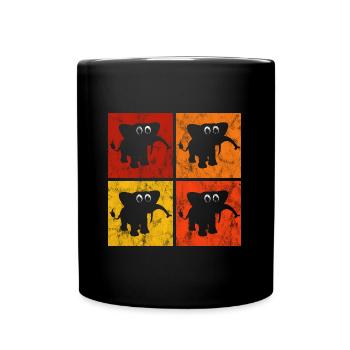 Eléphant éléphant pour enfants - Mug uni - noir - Devant