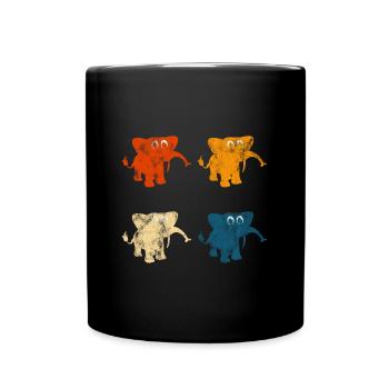Eléphant éléphant pour enfants - Mug uni - noir - Devant