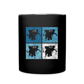 Eléphant éléphant pour enfants - Mug uni - noir - Devant