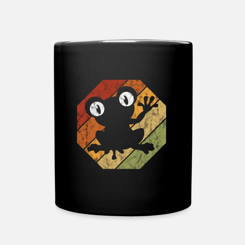 Frog Frogs Gift for Kids Funny Funny - Full Colour Mug - black