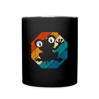 Frosch Frösche Geschenk für Kinder Lustig Witzig - Tasse einfarbig - Schwarz - Vorne
