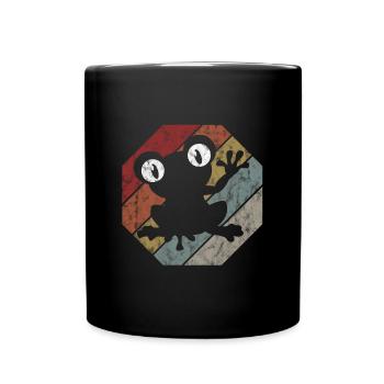 Frog Frogs Gift for Kids Funny Funny - Full Colour Mug - black - Front