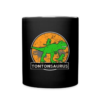 Tonton Est Un Bon Dinosaure Cadeau Drôle Homme - Mug uni - noir - Devant