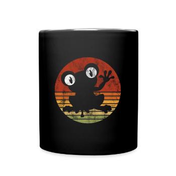 Frog Frogs Gift for Kids Funny Funny - Full Colour Mug - black - Front