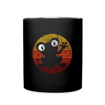 Frog Frogs Gift for Kids Funny Funny - Full Colour Mug - black - Front