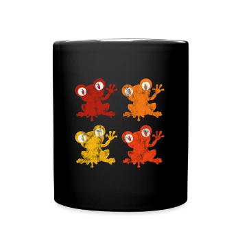 Frog Frogs Gift for Kids Funny Funny - Full Colour Mug - black - Front
