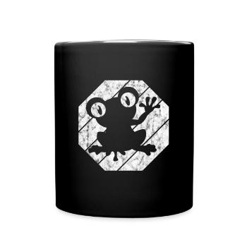 Frosch Frösche Geschenk für Kinder Lustig Witzig - Tasse einfarbig - Schwarz - Vorne