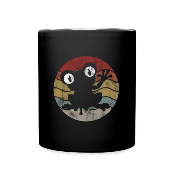 Frog Frogs Gift for Kids Funny Funny - Full Colour Mug - black - Front