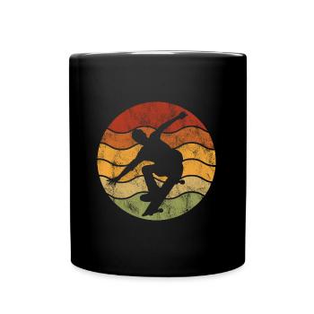 Skateboarder Skateboard Skater Skate Skateing - Tasse einfarbig - Schwarz - Vorne