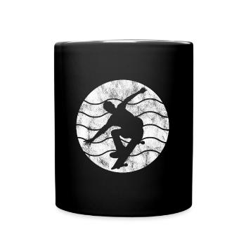 Skateboarder Skateboard Skater Skate Skateing - Tasse einfarbig - Schwarz - Vorne