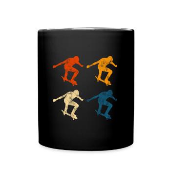 Skateboarder Skateboard Skater Skate Skateing - Tasse einfarbig - Schwarz - Vorne