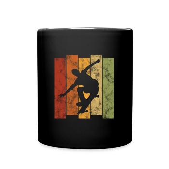 Skateboarder Skateboard Skater Skate Skateing - Tasse einfarbig - Schwarz - Vorne