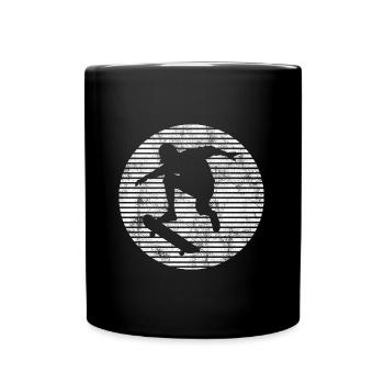 Skateboarder Skateboard Skater Skate Skateing - Tasse einfarbig - Schwarz - Vorne