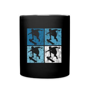 Skateboarder Skateboard Skater Skate Skateing - Mug uni - noir - Devant