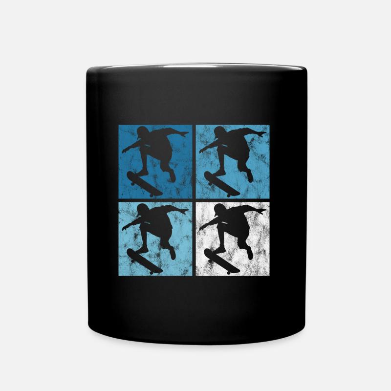 Skateboarder Skateboard Skater Skate Skateing - Mug uni - noir