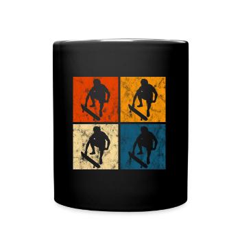Skateboarder Skateboard Skater Skate Skateing - Mug uni - noir - Devant
