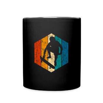 Skateboard Skateboarder Skater Skate Skateing - Full Colour Mug - black - Front