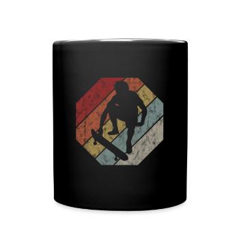 Skateboard Skateboarder Skater Skate Skateing - Full Colour Mug - black - Front