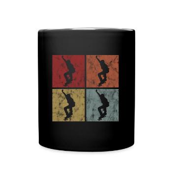 Skateboard Skateboarder Skater Skate Skateing - Full Colour Mug - black - Front