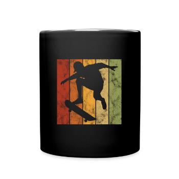 Skateboard Skateboarder Skater Skate Skateing - Full Colour Mug - black - Front