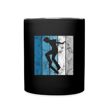 Skateboard Skateboarder Skater Skate Skateing - Full Colour Mug - black - Front