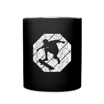 Skateboard Skateboarder Skater Skate Skateing - Full Colour Mug - black - Front