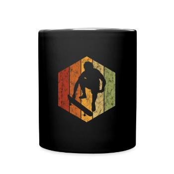 Planche à roulettes Skateur Skateur Skateur Skater Skate Skating - Mug uni - noir - Devant