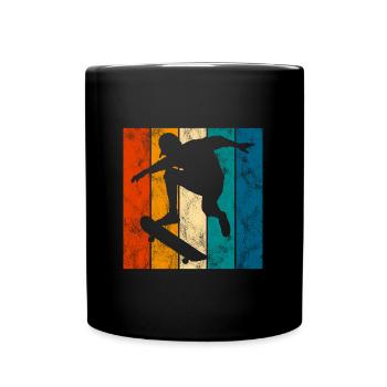 Planche à roulettes Skateur Skateur Skateur Skater Skate Skating - Mug uni - noir - Devant