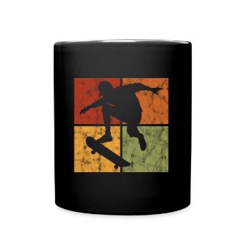 Planche à roulettes Skateur Skateur Skateur Skater Skate Skating - Mug uni - noir - Devant