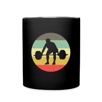 Bodybuilding Bodybuilder GYM Fitnessstudio Retro - Tasse einfarbig - Schwarz - Vorne