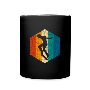 Skateboard Skateboarder Skater Skate Skateing - Full Colour Mug - black - Front