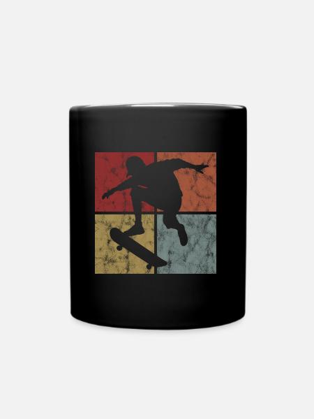 Skateboard Skateboarder Skater Skate Skateing - Full Colour Mug - black