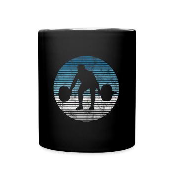 Bodybuilding Bodybuilder GYM Fitnessstudio Retro - Tasse einfarbig - Schwarz - Vorne