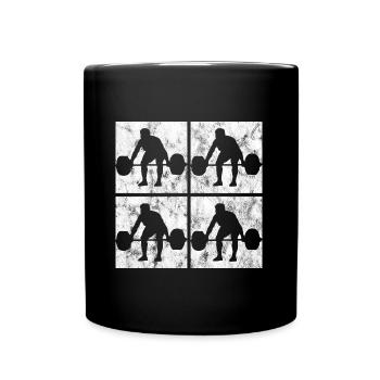 Musculation Bodybuilder GYM Fitnessstudio Retro - Mug uni - noir - Devant