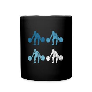 Bodybuilding Bodybuilder GYM Fitnessstudio Retro - Tasse einfarbig - Schwarz - Vorne
