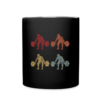 Musculation Bodybuilder GYM Fitnessstudio Retro - Mug uni - noir - Devant