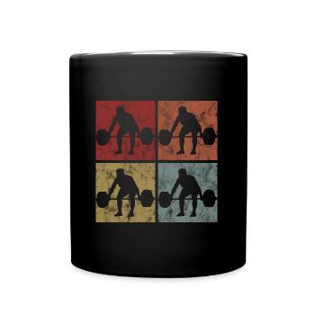Musculation Bodybuilder GYM Fitnessstudio Retro - Mug uni - noir - Devant